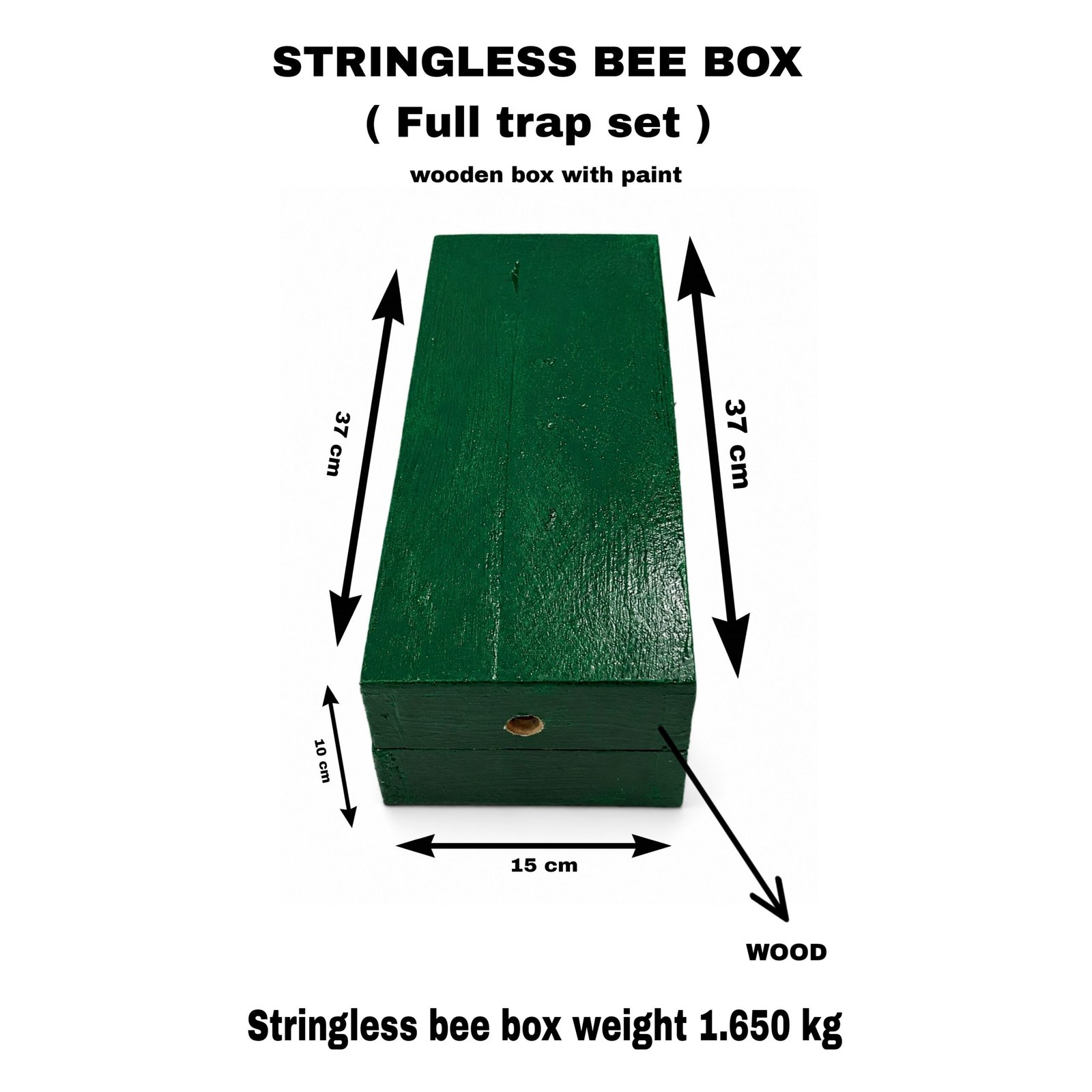 Stringless Bee Wooden Box – 1 Stringless Bee Wooden Box – 1